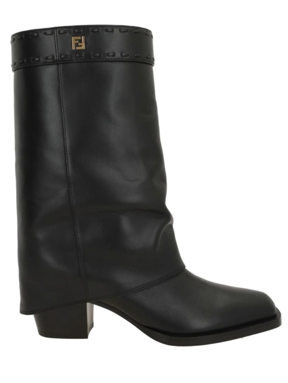 FENDI  Square-Toe Mid-Heel Boots (size 39) - Brand New with Box